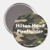 Aimant camo de pompier Hilton Head (Recto/Verso)