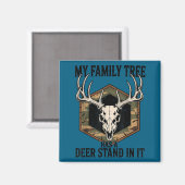Aimant Camo Deer Hunting My Family Tree Has Deer Stand In (Recto/Verso)