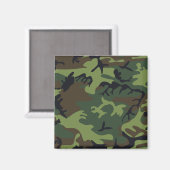 Aimant Camo Militaire Forêt Verte (Recto/Verso)