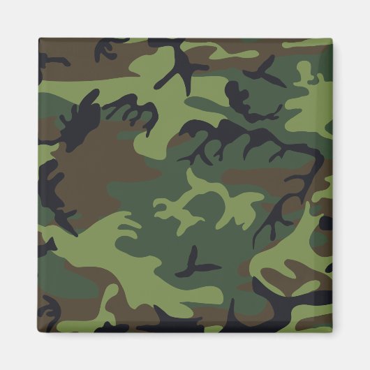Aimant Camo Militaire Forêt Verte (Devant)