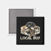 Aimant Camo Southern Local Boy Duck Hunting Black Lab Out (Recto/Verso)