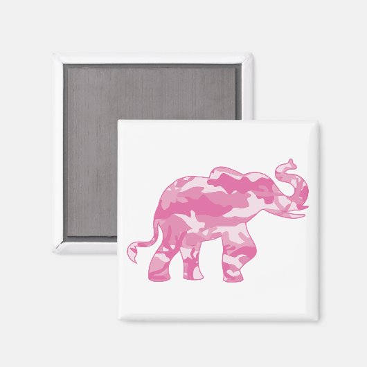 Aimant Camoflauge Rose-Éléphant (Recto/Verso)