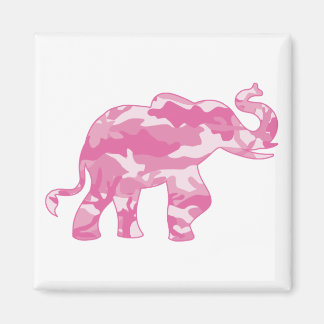 Aimant Camoflauge Rose-Éléphant