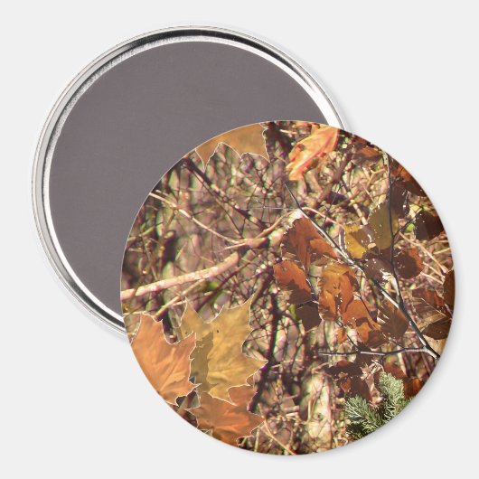 Aimant Camouflage de Fall Forest Bush (Recto/Verso)