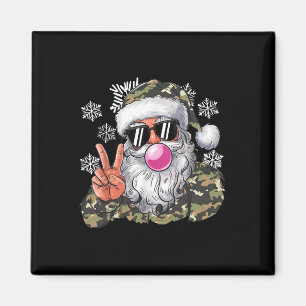 Aimant Camouflage de Noël amusant Camo Père Noël Hello Hu