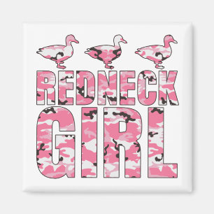 Aimant Camouflage de rose de fille de plouc 3 canards