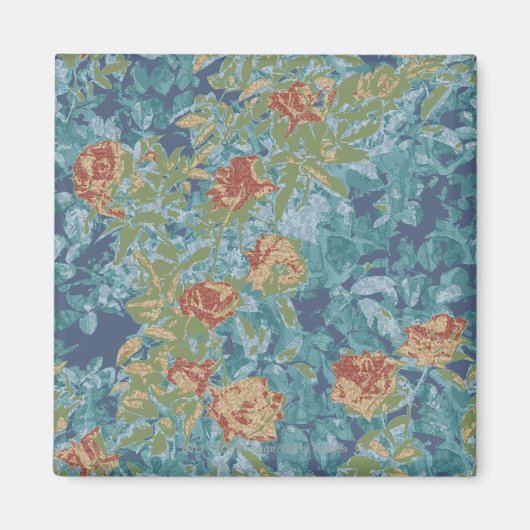 Aimant Camouflage et flowers (Devant)