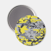 Aimant Camouflage jaune et gris, Militaire, Armée (Recto/Verso)