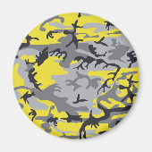 Aimant Camouflage jaune et gris, Militaire, Armée (Devant)