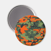 Aimant Camouflage orange et vert, Militaire, Armée (Recto/Verso)