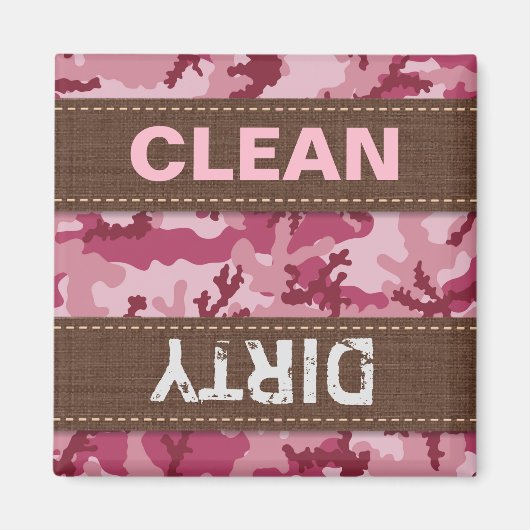 Aimant Camouflage rose (Devant)