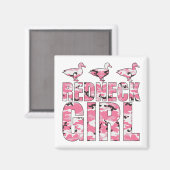 Aimant Camouflage rose 3 canards (Recto/Verso)
