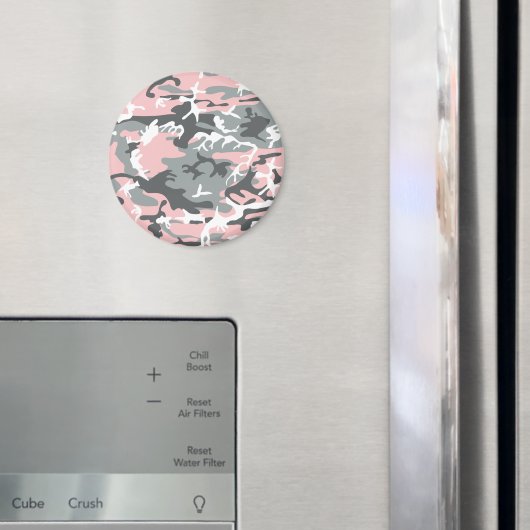 Aimant Camouflage rose et gris, Militaire, Armée (In situ (réfrigérateur))