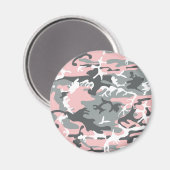 Aimant Camouflage rose et gris, Militaire, Armée (Recto/Verso)