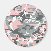 Aimant Camouflage rose et gris, Militaire, Armée (Devant)