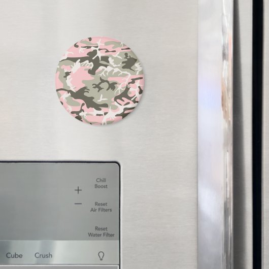 Aimant Camouflage rose et vert, Militaire, Armée (In situ (réfrigérateur))