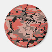 Aimant Camouflage rouge et Brown, Armée (Devant)