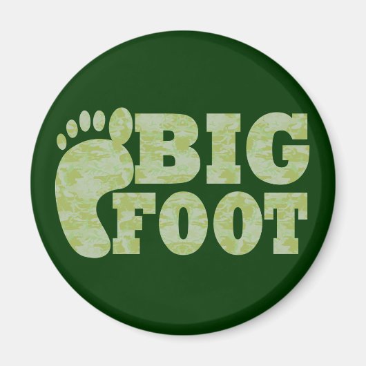 Aimant Camouflage vert Texte Bigfoot (Devant)