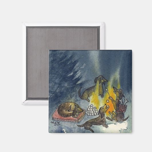 Aimant Camp de chiens de Weiner (Recto/Verso)