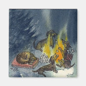 Aimant Camp de chiens de Weiner (Devant)