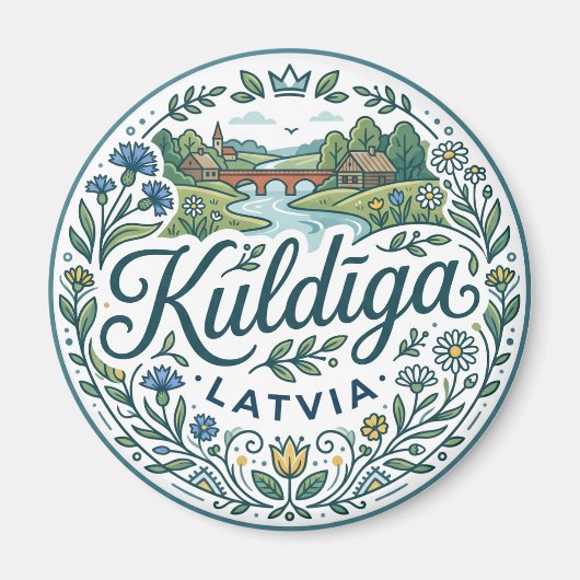 Aimant Campagne de Kuldīga Lettonie (Devant)