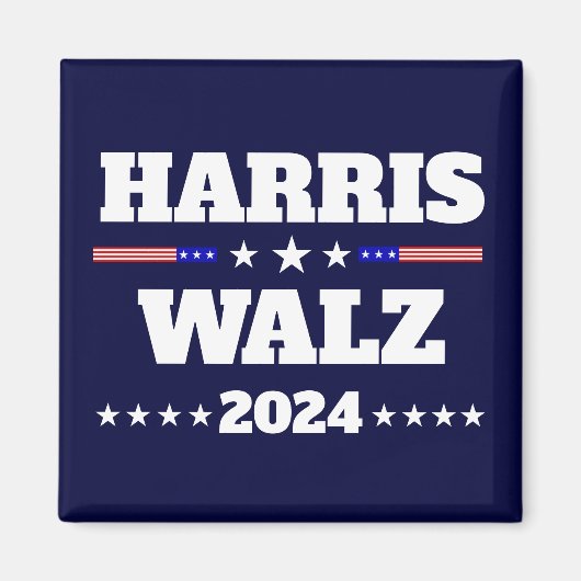 Aimant Campagne présidentielle de Kamala Harris Tim Walz  (Devant)