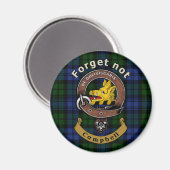 Aimant Campbell Clan Badge & Tartan (Recto/Verso)