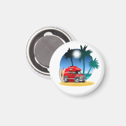 Aimant Camper de dessin (Recto/Verso)