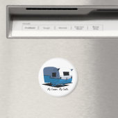 Aimant Camper Vintage Shasta - bleu (In Situ (Lave-vaisselle))