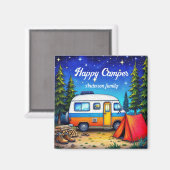 Aimant Camping Camper Blue Green Nature Randonnée (Recto/Verso)