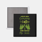 Aimant Camping Camper Cadeau de café (Recto/Verso)