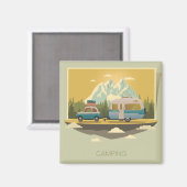 Aimant Camping Caravan (Recto/Verso)