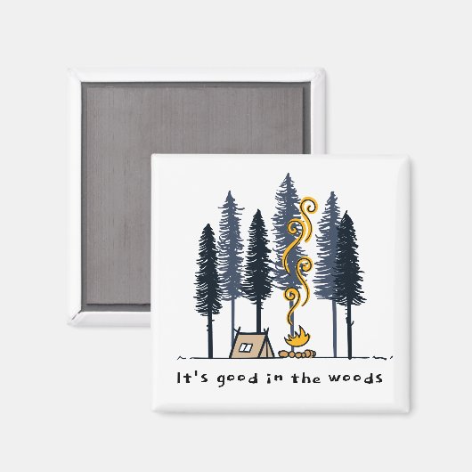 Aimant Camping Cartoon (Recto/Verso)