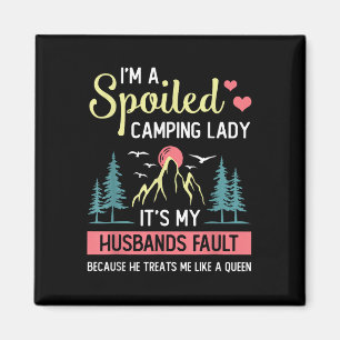 Aimant Camping Chemise Femmes Camper Rv Vacances Camping