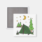 Aimant Camping de tente (Recto/Verso)