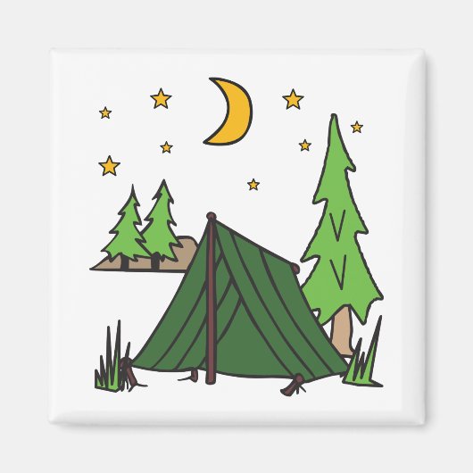 Aimant Camping de tente (Devant)