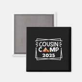 Aimant Camping drôle de cousins 2025 Équipe de vacances e (Recto/Verso)