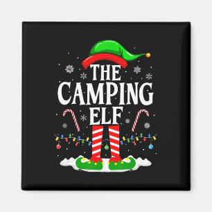 Aimant Camping Elf Xmas Funny Matching Family Group C