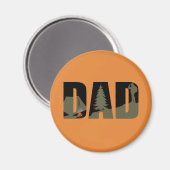 Aimant Camping et père de randonneur randonnée (Recto/Verso)