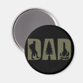 Aimant Camping et père de randonneur randonnée (Recto/Verso)