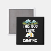 Aimant Camping Garçon Camp Camper Aventures de camping Ca (Recto/Verso)