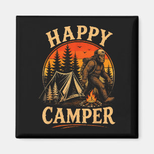 Aimant Camping heureux bigfoot sasquatch aventure de plei