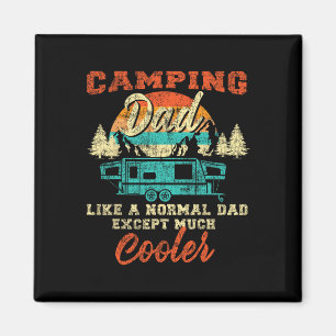 Aimant Camping Papa Pop Up Camper Caravane Rétro Vintage