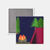 Aimant Camping sous tente (Recto/Verso)