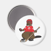 Aimant Canada 150 en 2017 Hockey Beaver (Recto/Verso)