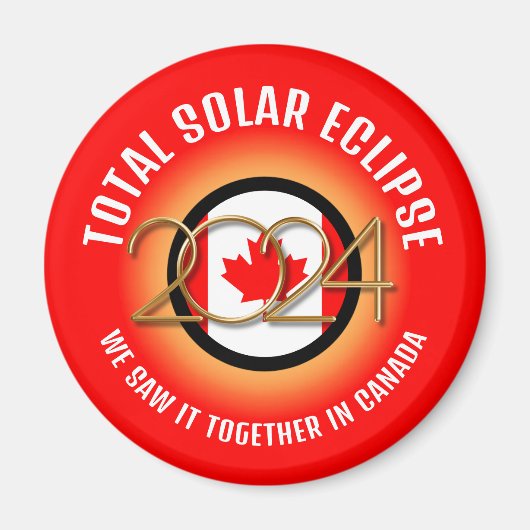 Aimant Canada 2024 TOTAL SOLAR ECLIPSE (Devant)