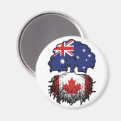 Aimant Canada Australie Australie racine d'arbre (Recto/Verso)