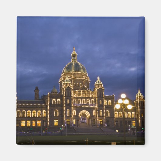 Aimant CANADA, Colombie-Britannique, Victoria. Soir, (Devant)