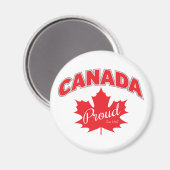 Aimant "Canada Fier Est. 1867" Avec Graphique Feuille D'É (Recto/Verso)