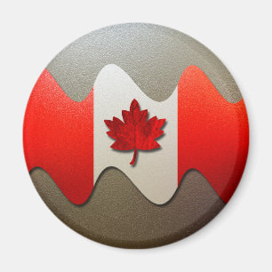 Aimant Canada Flag-Chrome par Shirley Taylor